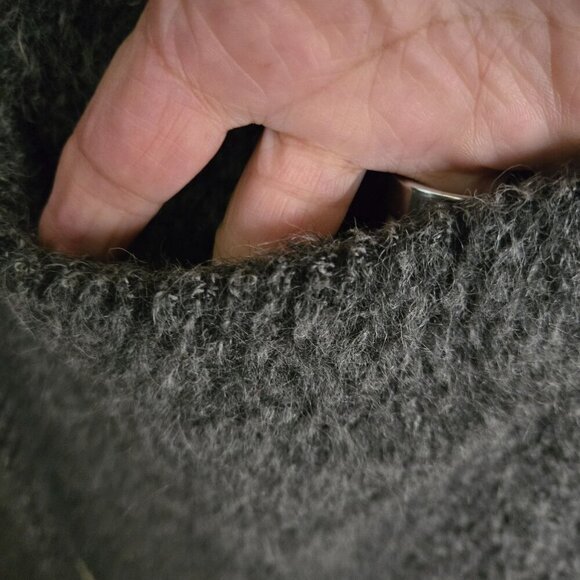 J. Jill Alpaca Wool Made In Peru Gray Fuzzy Coat Size S (Missy) - Picture 3 of 6